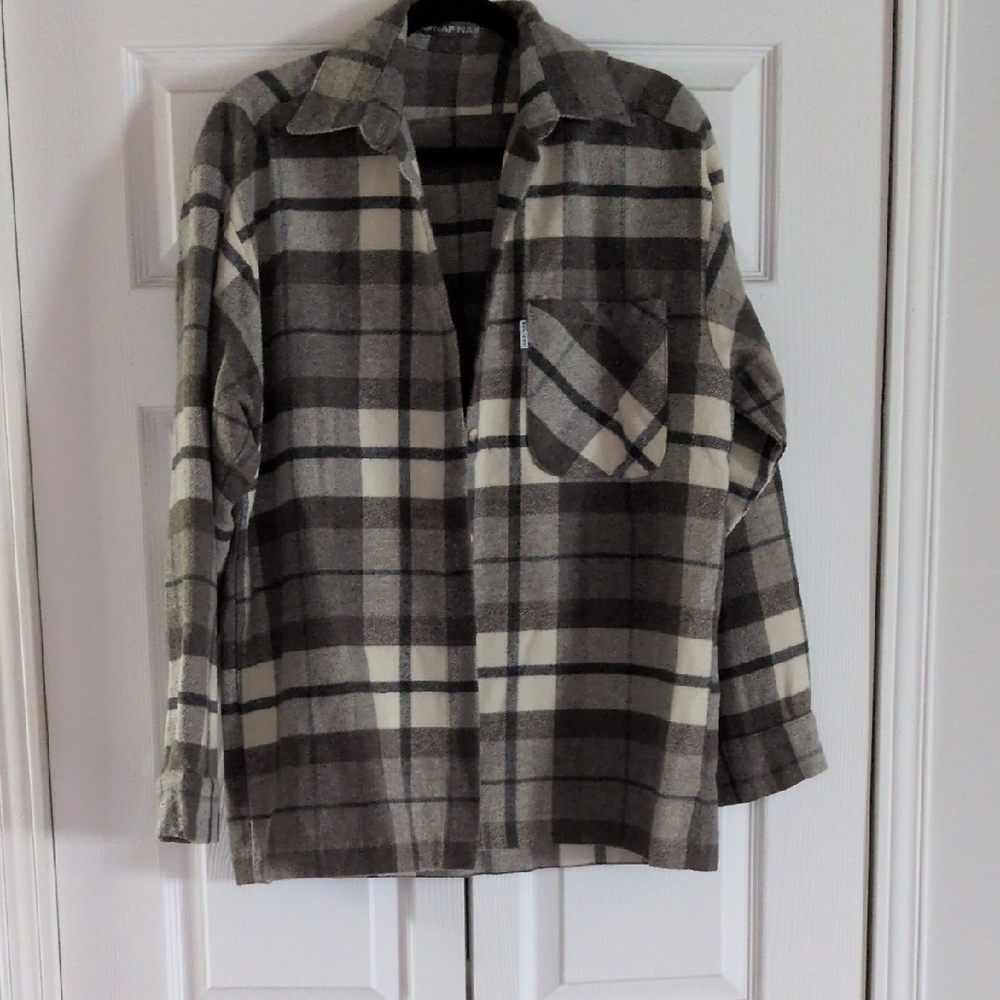 NAF NAF Brown Plaid Shirt